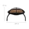 Flash Furniture 22.5" Foldable Wood Burning Firepit with Mesh Spark Screen and Poker YL-230-GG - alternate 8